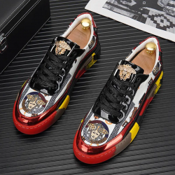 Latest Famous Brand Low And High Top Printed Embroidery Medusa Men's Sneakers 1519